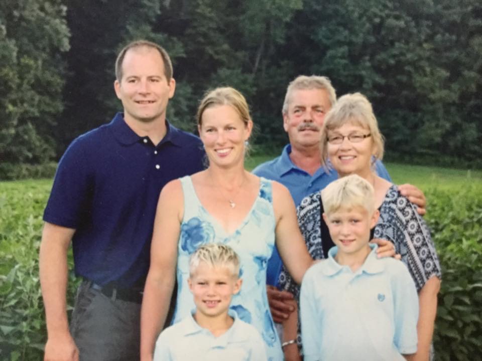 Jason Schaffner, Heather Secrist and two sons Ashlan & Ethan Smith. Heather's parents, Bob & Barb Secrist.